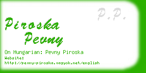 piroska pevny business card